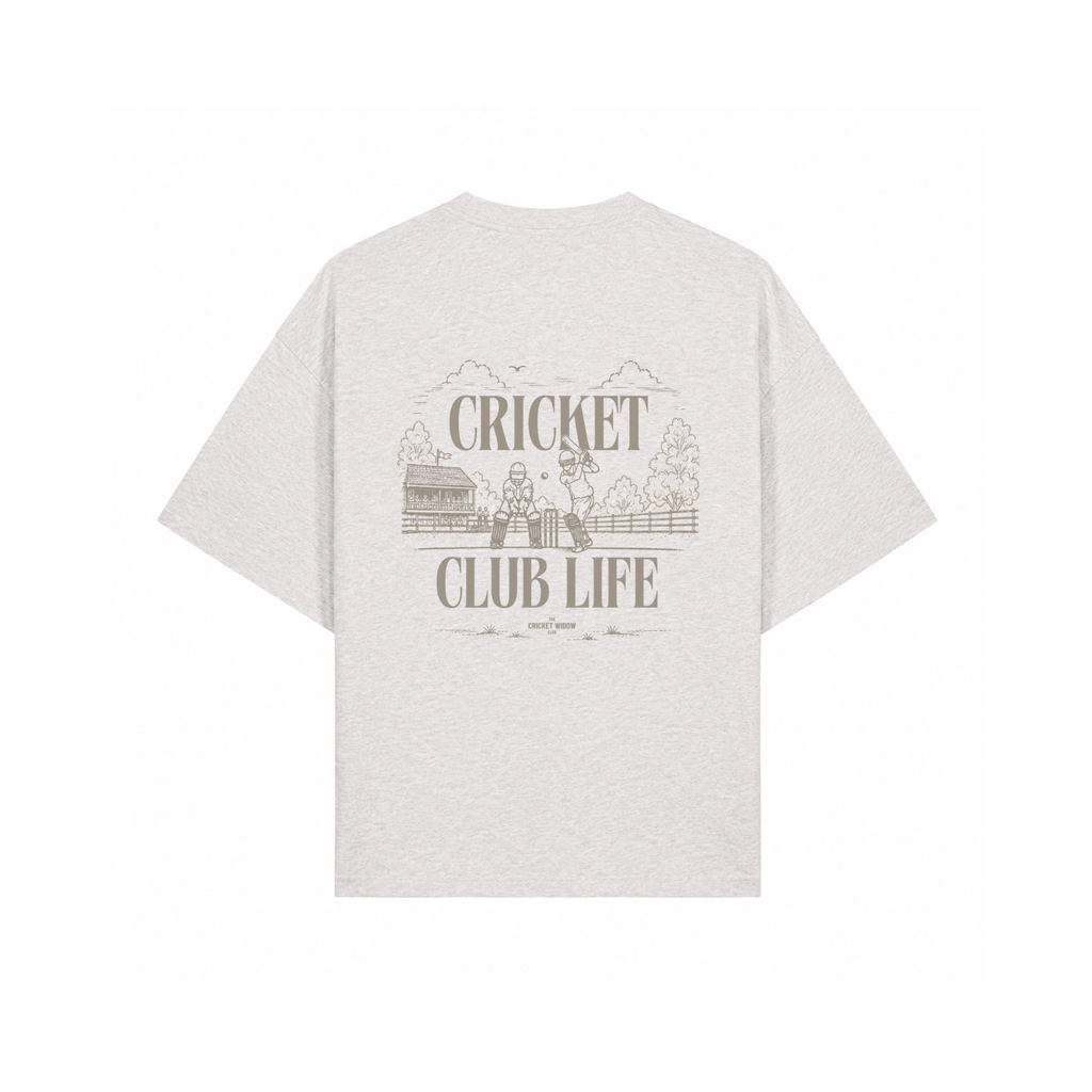 Cricket Club Life Oversized Tee